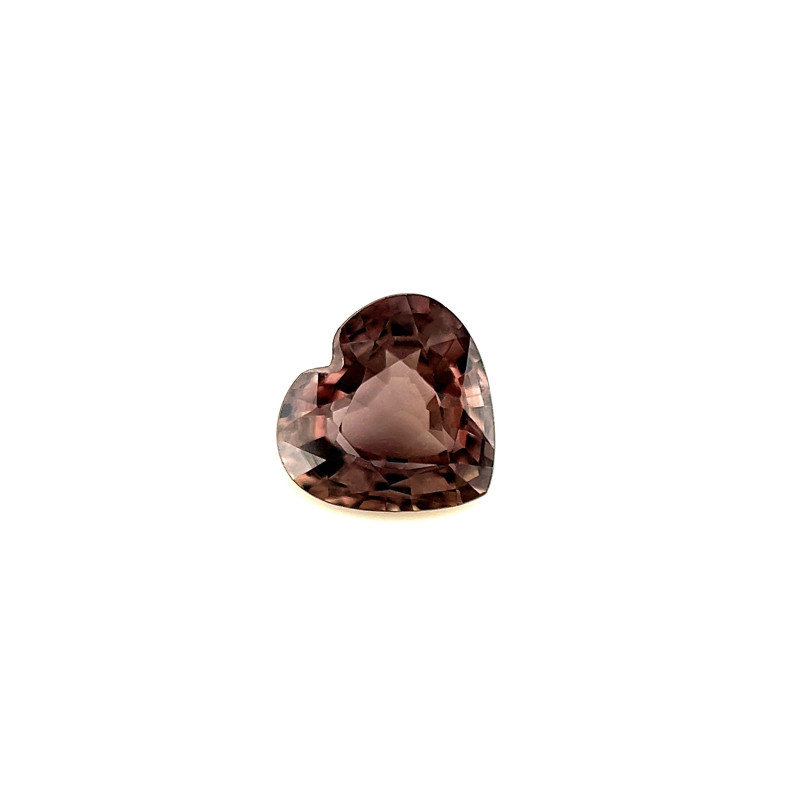 cognac brown sapphire gemstone faceted heart shape