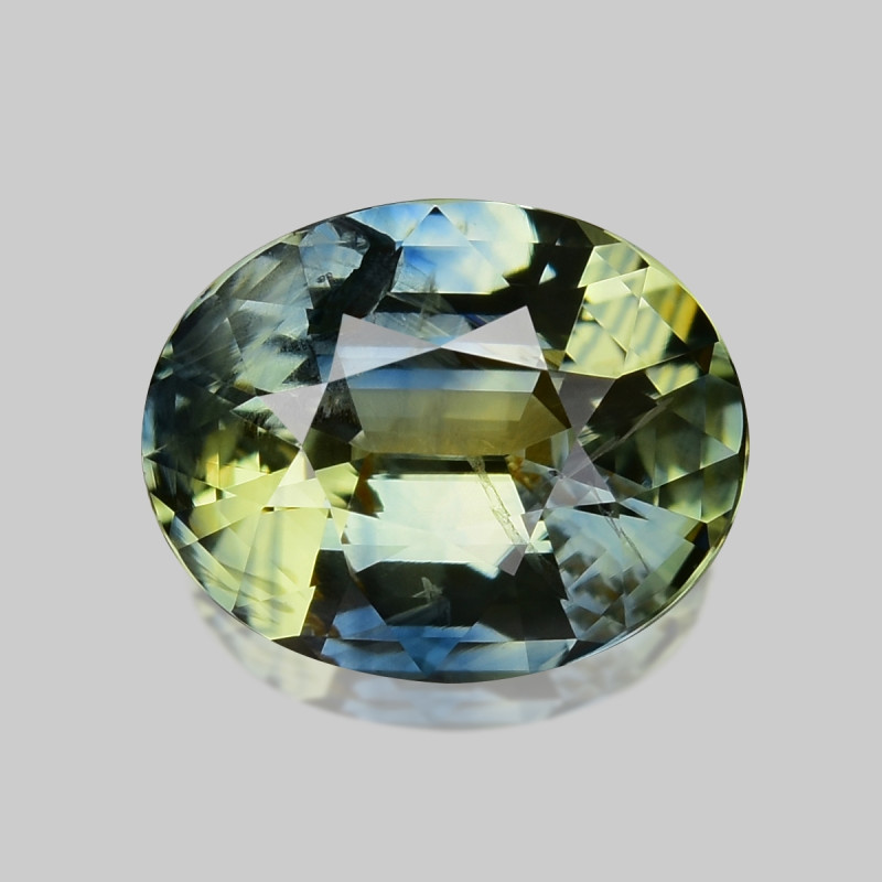 bi colored sapphire gemstone