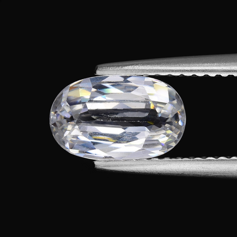 2.36 Ct Natural White Zircon Sparkling Luster Gemstone WZ09