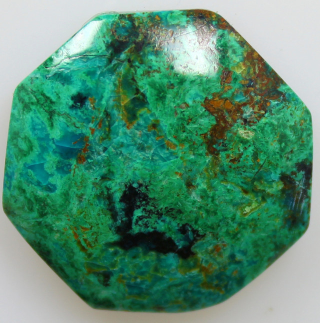 27.55CTS TOP CHRYSOCOLLA GREEN/BLUE POLISHED STONE