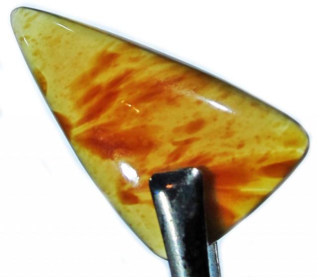 yellow common amber gemstone