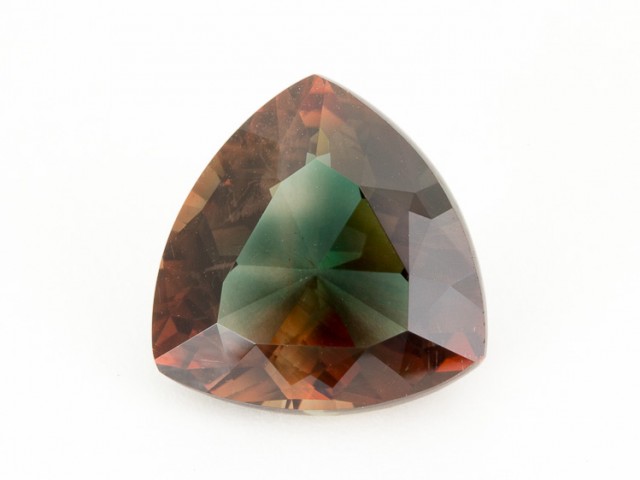 rootbeer sunstone faceted triangle