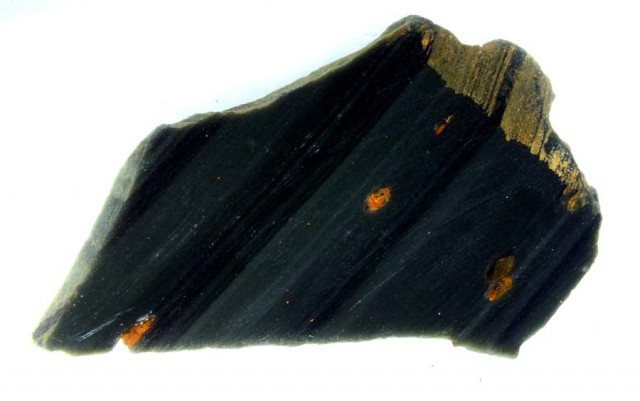 Rough obsidian slab