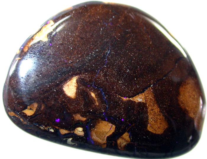 boulder ironstone gemstone with opal