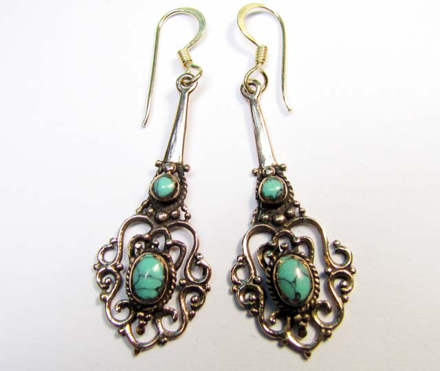 BRONZE TURQUOISE EARRINGS RT 322