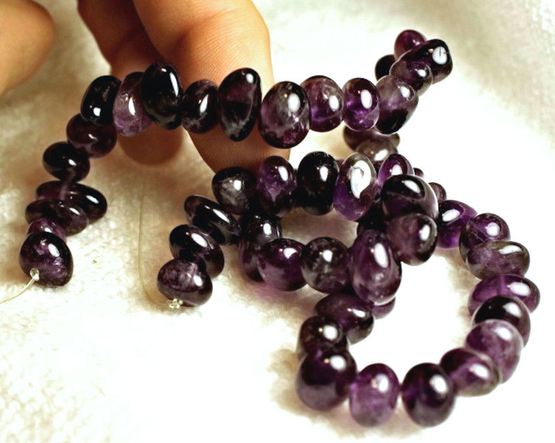 282 Tcw. Amethyst Strand Polished Beautiful Stones