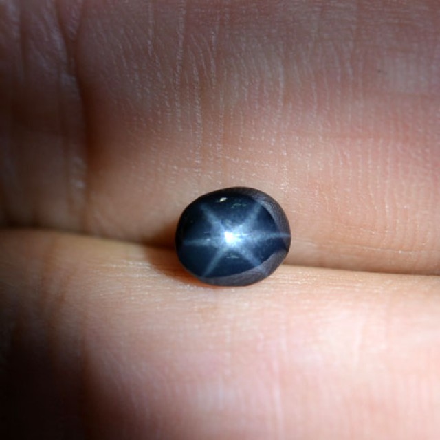 deep blue spinel star cabochon