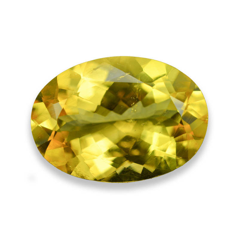 yellow danburite gemstone faceted