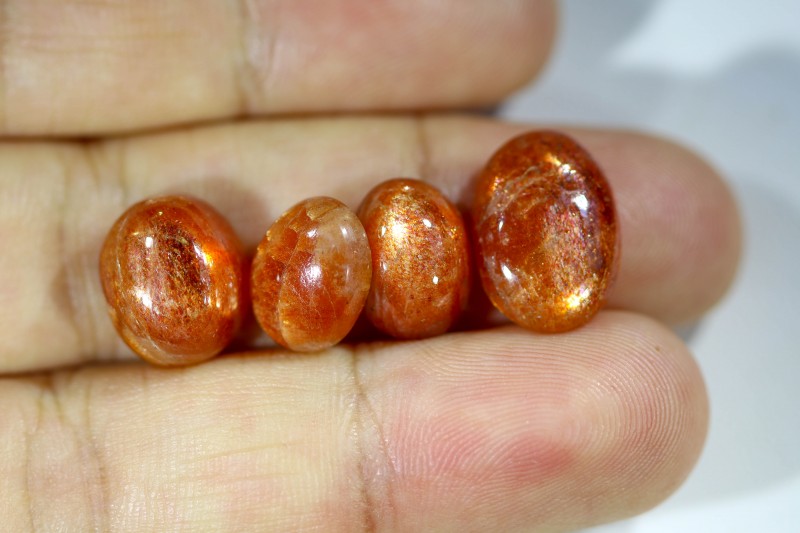 fiery sunstone cabochons