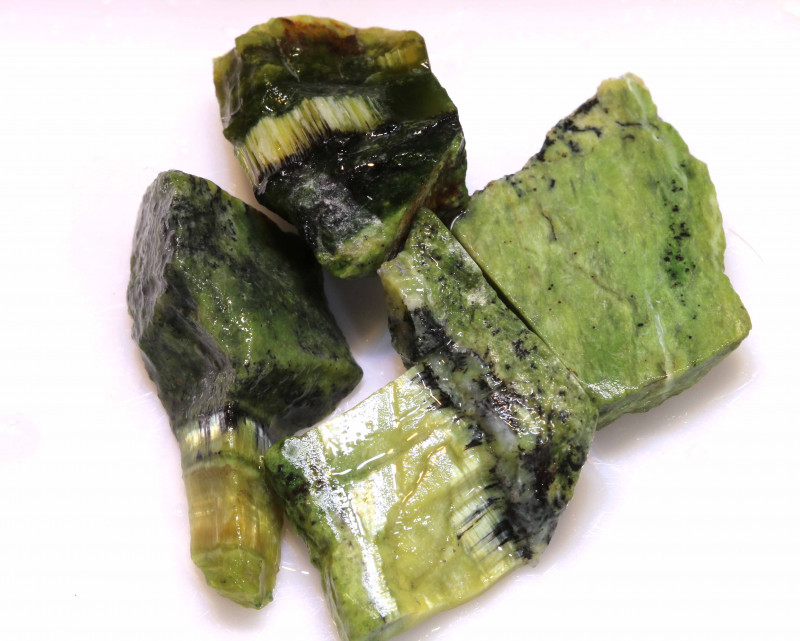 seraphinite gemstone rough parcel