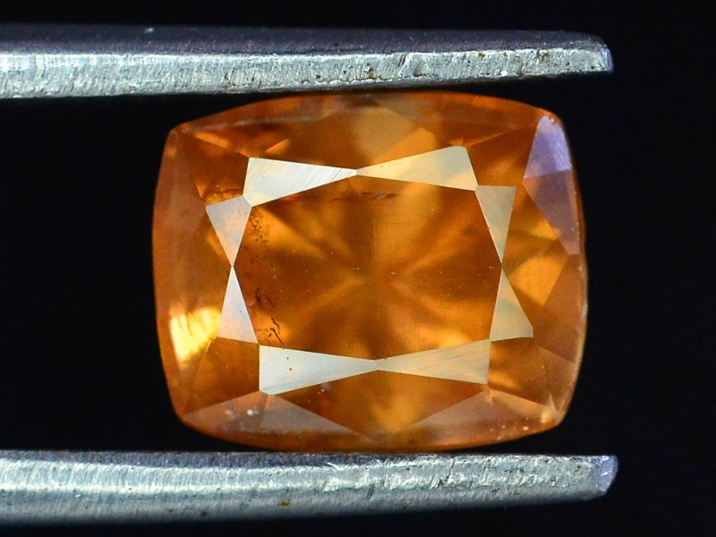 brown zircon faceted gemstone