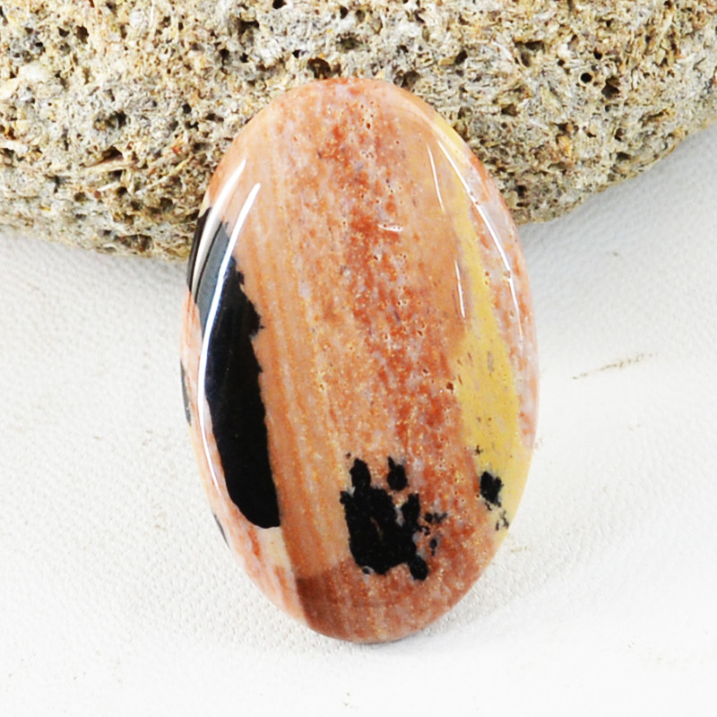 Genuine 40.00 Cts Oval Shape Jasper Cabochon