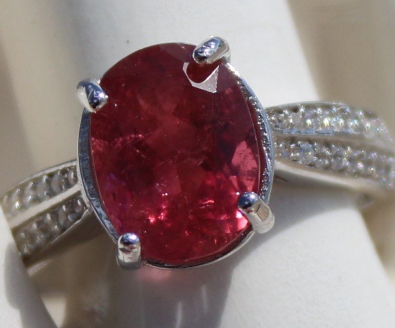 red tourmaline ring