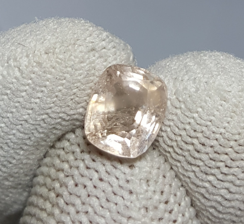 light pink musgarvite gemstone faceted