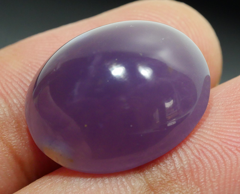 Purple chalcedony cabochon