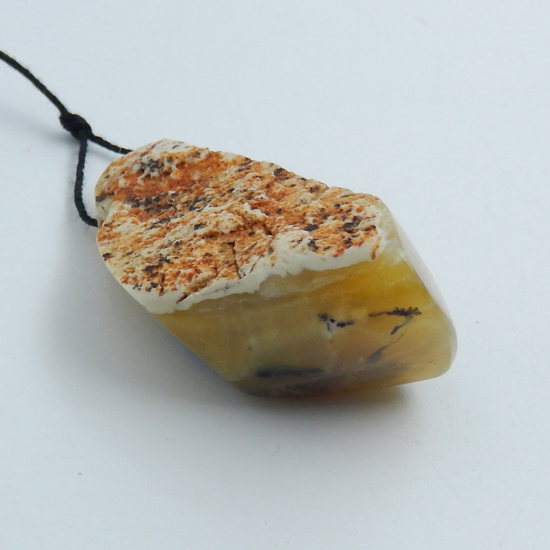 97cts yellow opal Stone Pendant, Raw opal Healing