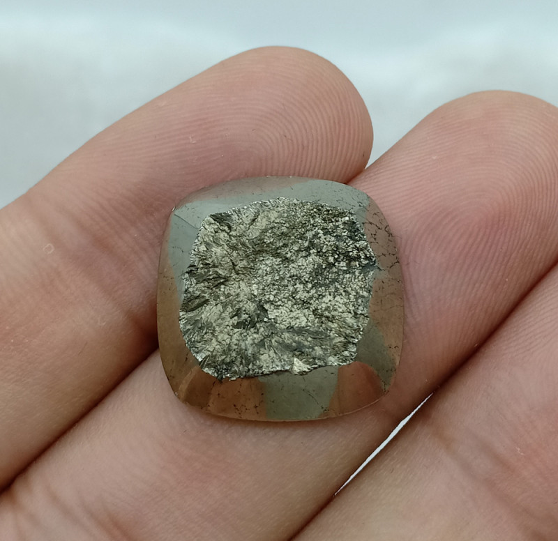 19X19mm Natural Pyrite Druzy Loose Gemstone VAF30