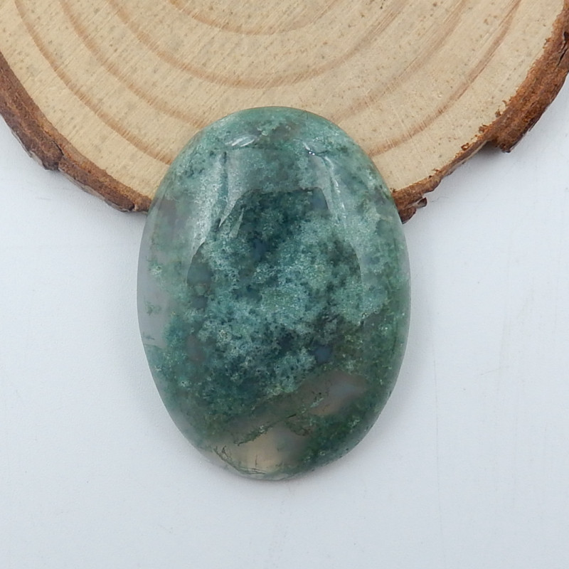 moss agate cabochon