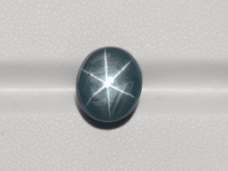 grayish blue star sapphire gemstone cabochon