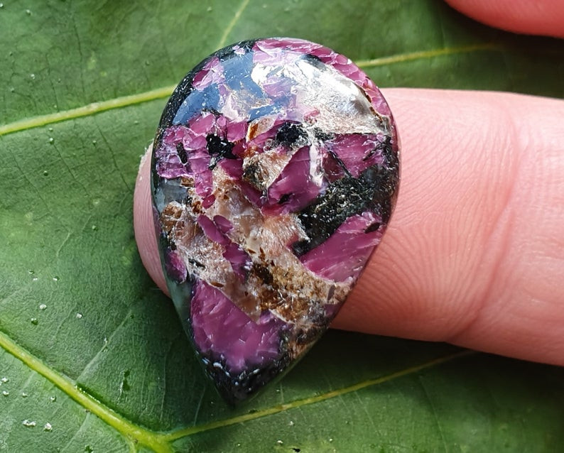 eudialyte cabochon drop shape