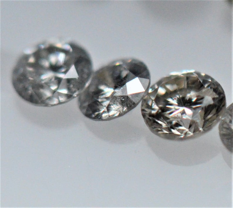 0.5ct 1.5mm Salt Pepper diamonds AA grade 35 to 37