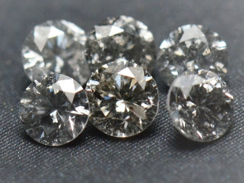 1ct 2.2mm Salt Pepper diamonds AA grade 20 gems
