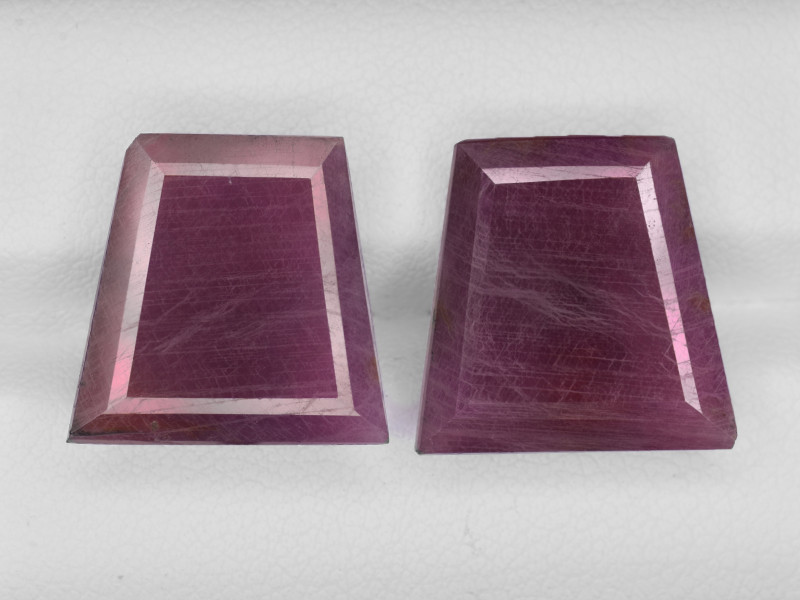 Pair of Rubies, 30.70ct Mined in Liberia Certified