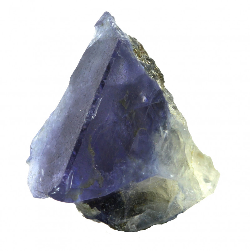 benitoite gemstone crystal in matrix