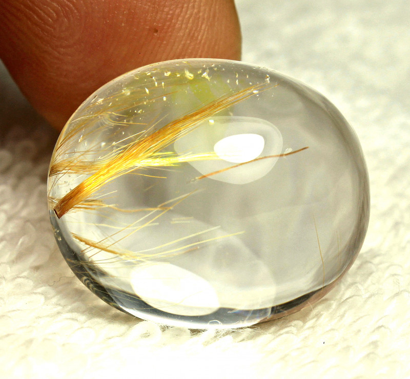 Rutile Quartz Cabochon