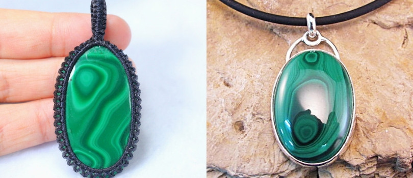 malachite pendant