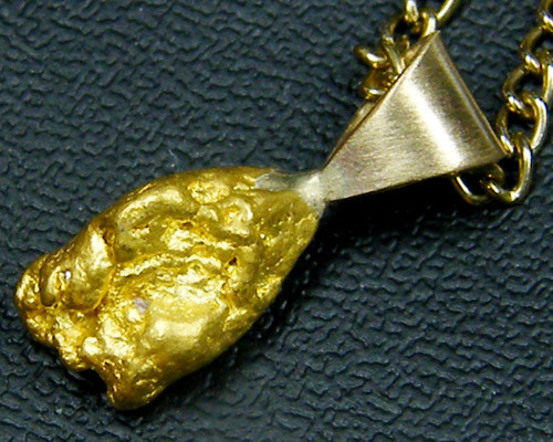 gold nugget pendnat