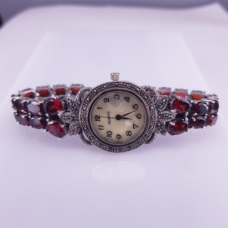 pyrope rhodolite garnet gemstone watch