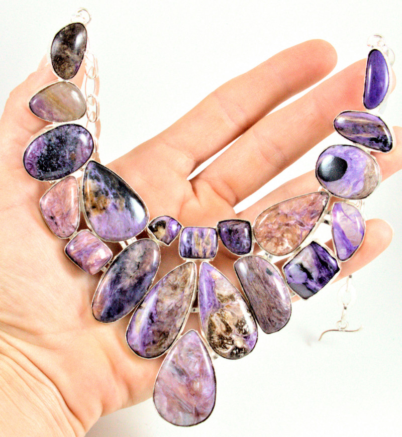 russian charoite gemstone necklace - charoite meaning