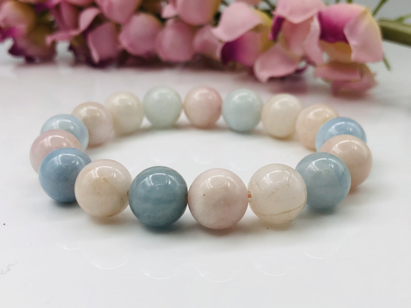 beryl gemstones beaded bracelet