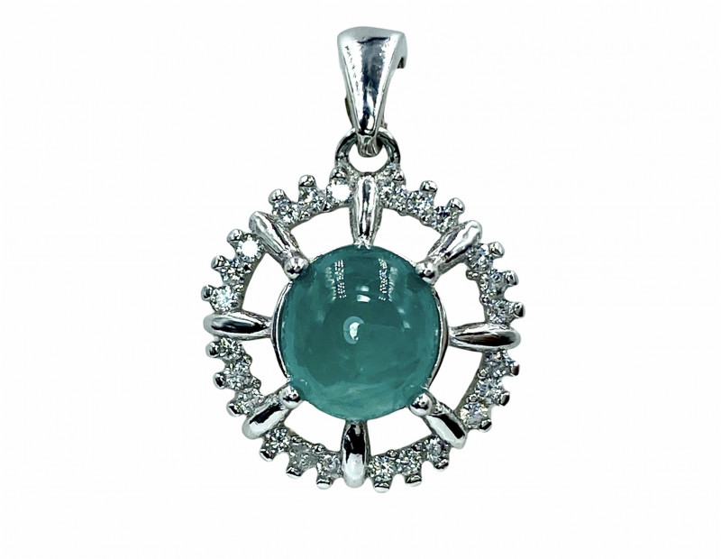 grandidierite gemstone cabochon pendant for necklace