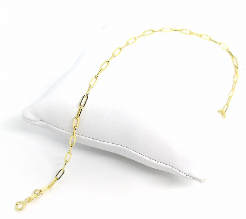 SOLID GOLD Paperclip Bracelet