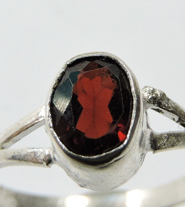 Cute Natural Garnet Ring Size 7 JGG 108