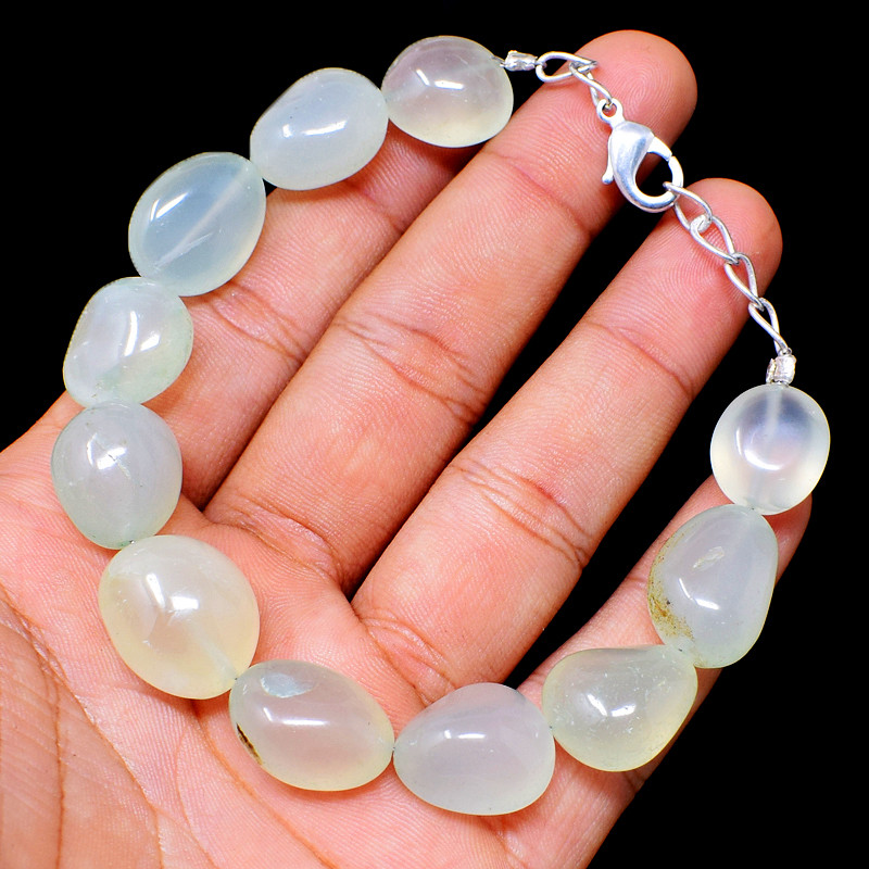 Chalcedony gemstone Beads Necklace