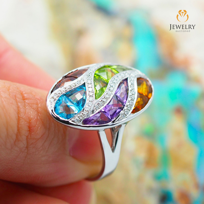 cluster stone ring
