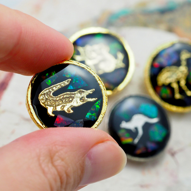 Set 4 Opal Fridge or golf markers am 1118