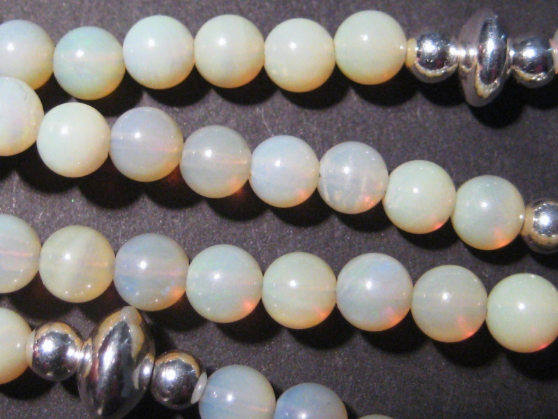 Stunning Australian Crystal Opal Bead and Sterling