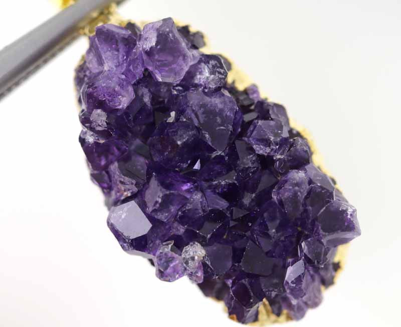44.30 CTS AMETHYST CRYSTAL GOLD PLATED PENDANT SJ1077