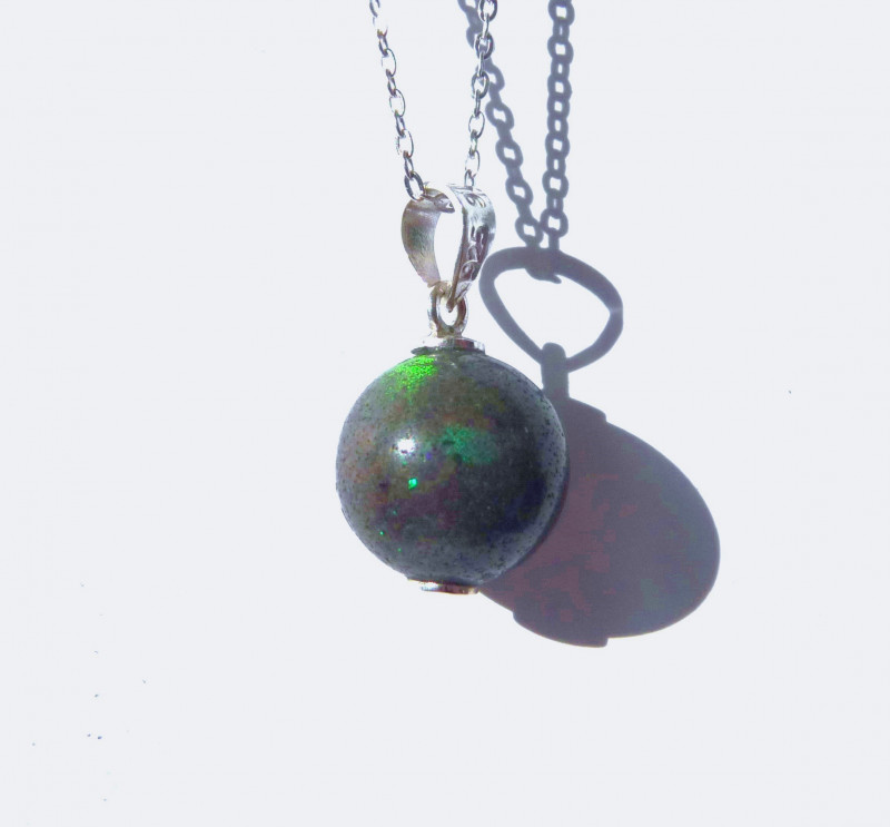 Pretty Australian Andamooka Matrix Opal and Sterling