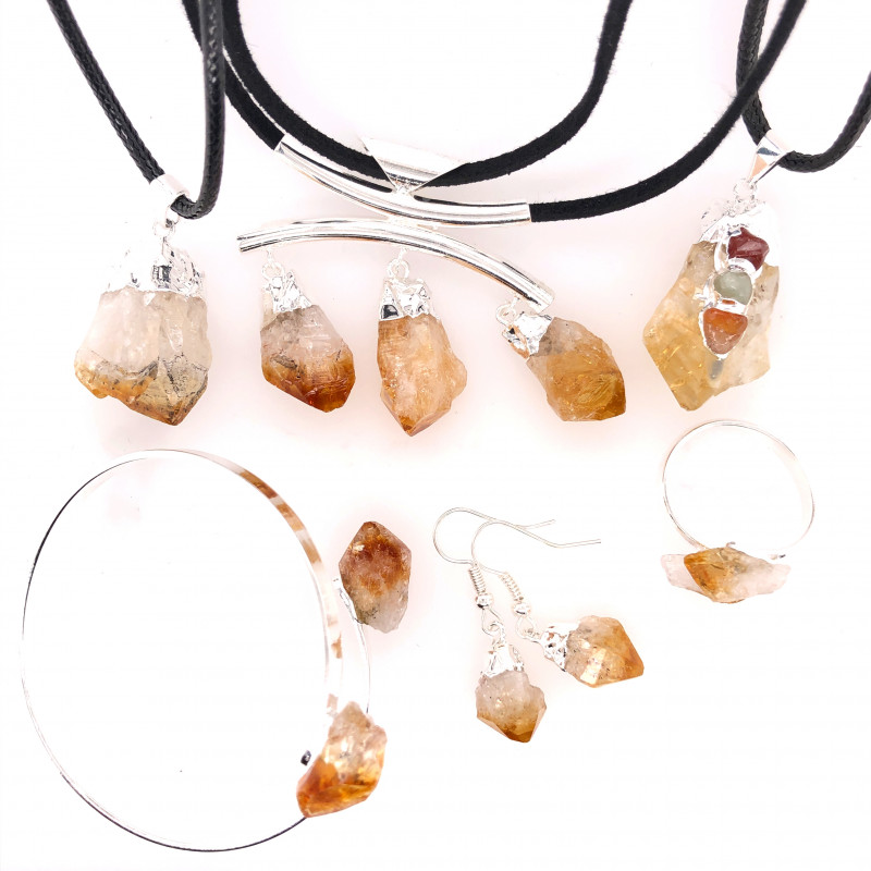 citrine natural jewellery set for jewellery auctions