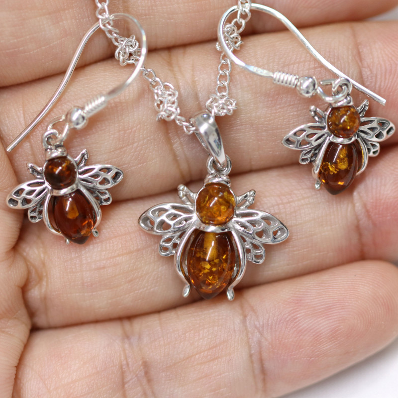 Natural Baltic Amber Jewellery Set code 