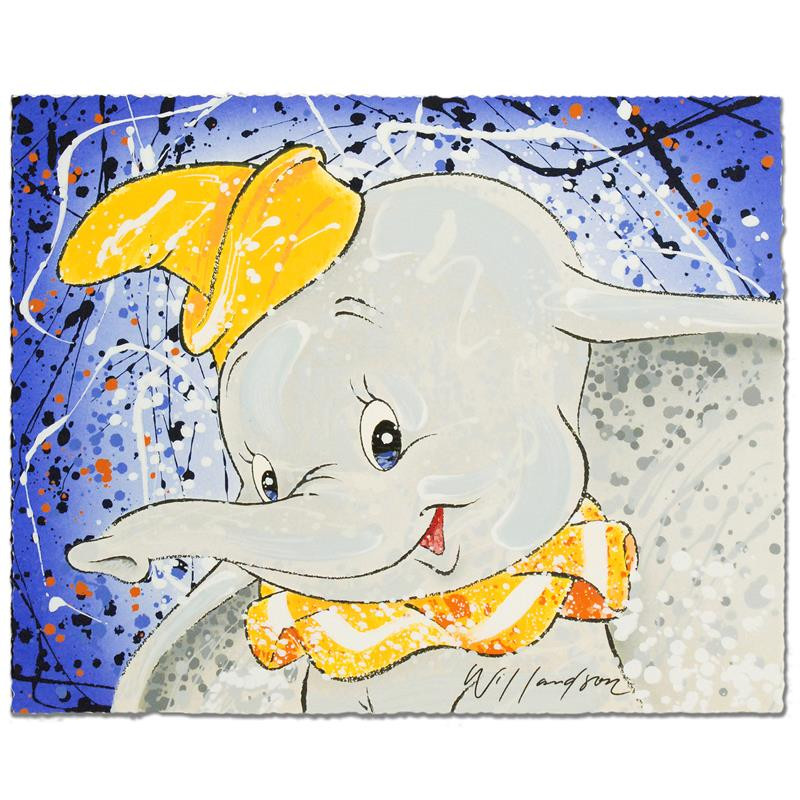 David Willardso Disney Dumbo Serigraph fine art for auction