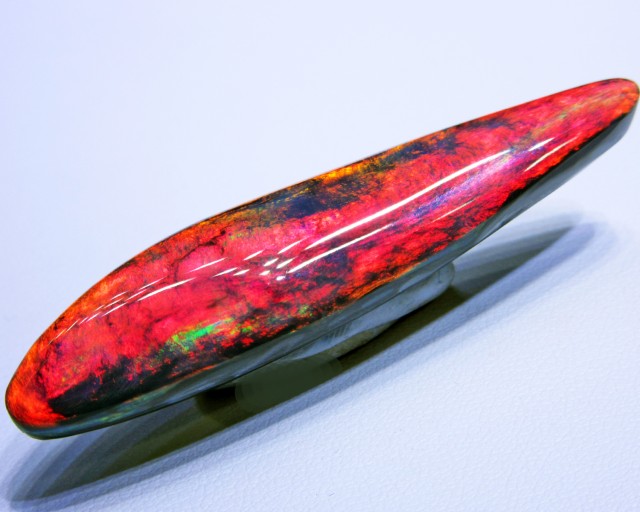 Empress red fire back opal