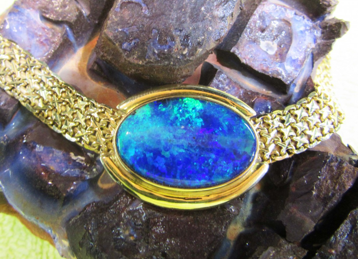 black opal pendant