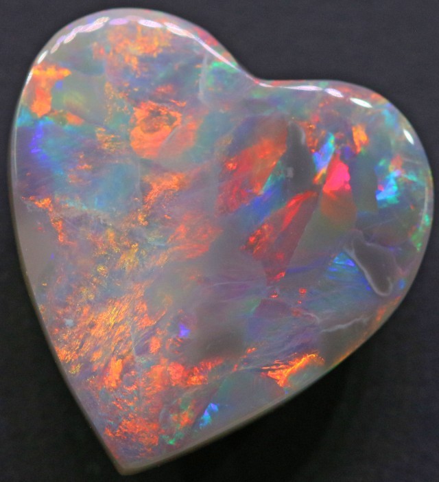 Natural opal solid love heart