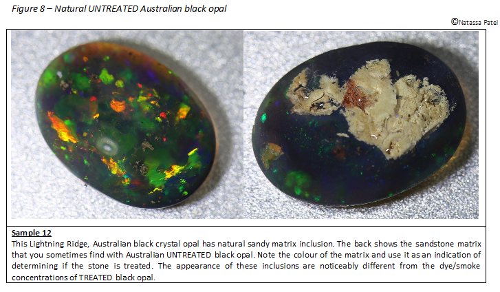 Natural Untreated Australian black opal